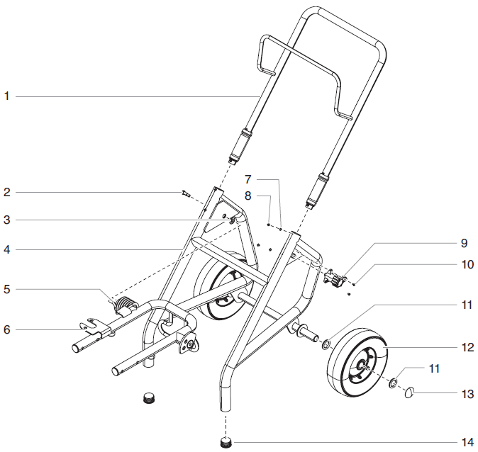 Impact 740/840 Upright Cart Assembly (P/N 805-227)